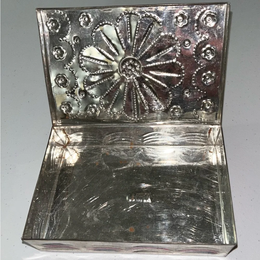 HOST PICK - Vintage Signed Mexican Gemmed Silver Jewelry Box